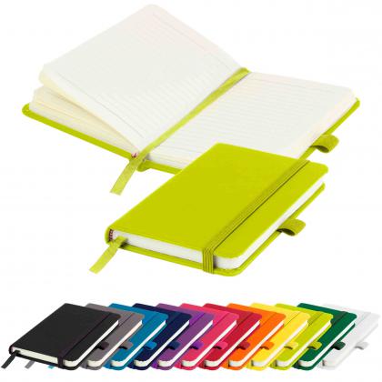 Moriarty A6 Lined Soft Touch PU Notebook in Lime