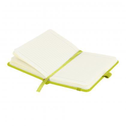 Moriarty A6 Lined Soft Touch PU Notebook in Lime