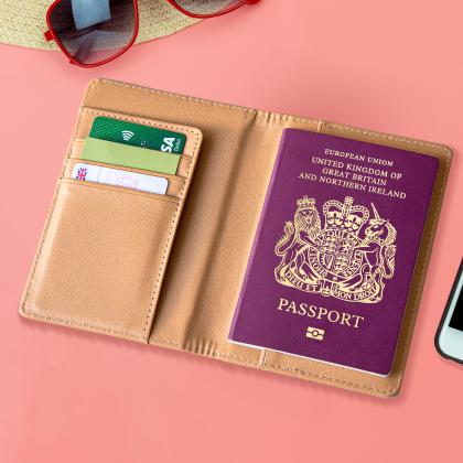 Branded Natural Cork Passport Cover