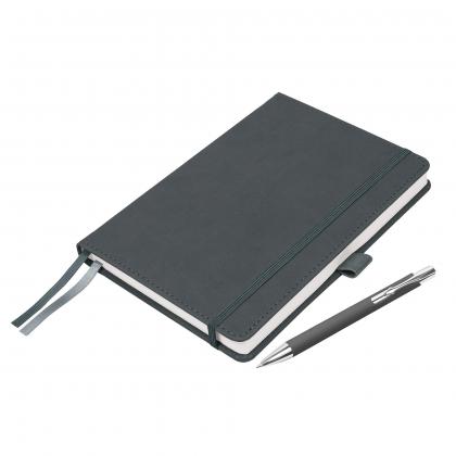 Moretti A5 Luxury Notebook & Pen Set in Dark Grey