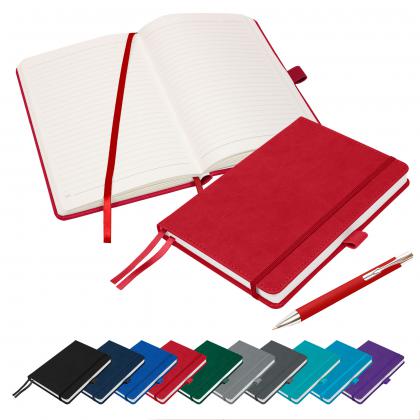Moretti A5 Luxury Notebook & Pen Set in Red