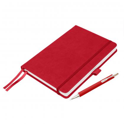 Moretti A5 Luxury Notebook & Pen Set in Red