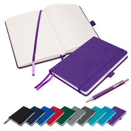 Moretti A5 Luxury Notebook & Pen Set in Purple