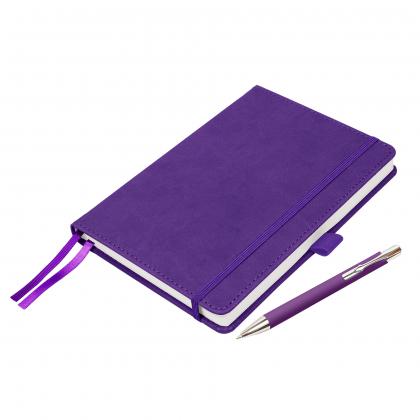 Moretti A5 Luxury Notebook & Pen Set in Purple