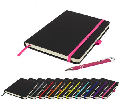 DeNiro A5 Notebook and Pen Set in Pink