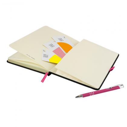 DeNiro A5 Notebook and Pen Set in Pink