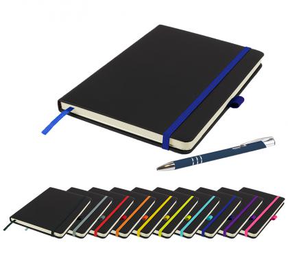 DeNiro A5 Notebook and Pen Set in Navy