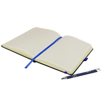 DeNiro A5 Notebook and Pen Set in Navy