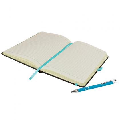 DeNiro A5 Notebook and Pen Set in Teal