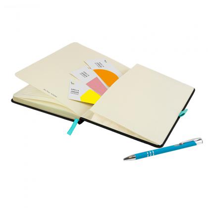 DeNiro A5 Notebook and Pen Set in Teal