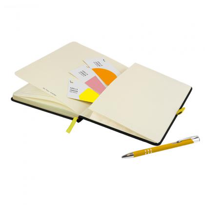 DeNiro A5 Notebook and Pen Set in Yellow