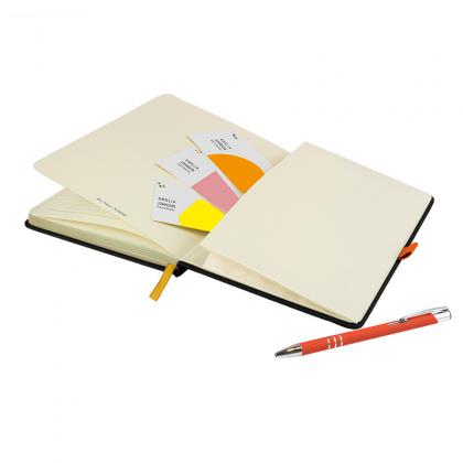 DeNiro A5 Notebook and Pen Set in Orange