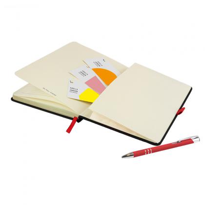 DeNiro A5 Notebook and Pen Set in Red