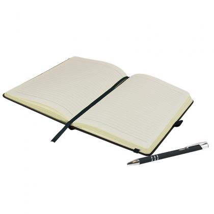 DeNiro A5 Notebook and Pen Set in Black