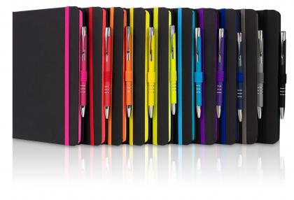 DeNiro Edge A5 Notebook and Pen Set in Yellow