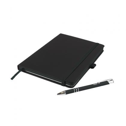 DeNiro Edge A5 Notebook and Pen Set in Black