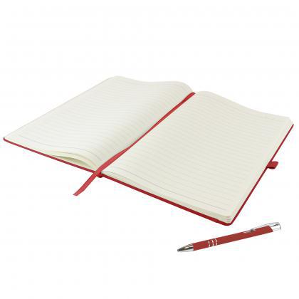 Dunn A4 Notebook and Pen Set in Red