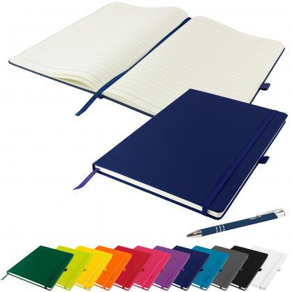 Dunn A4 Notebook and Pen Set in Navy