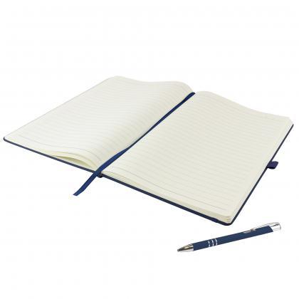 Dunn A4 Notebook and Pen Set in Navy