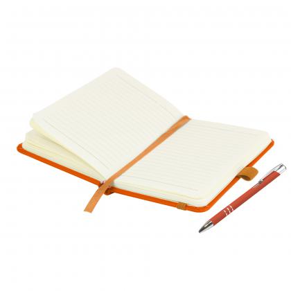 Moriarty A6 Notebook and Pen Set in Orange