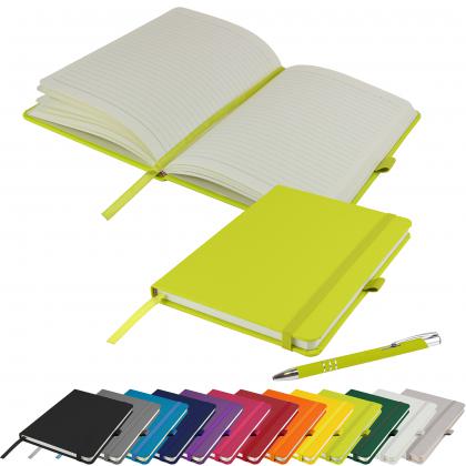 Dimes A5 Notebook and Pen Set in Lime