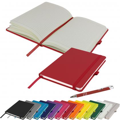 Dimes A5 Notebook and Pen Set in Red