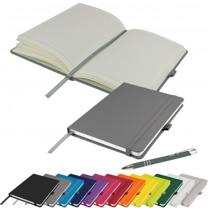 Dimes A5 Notebook and Pen Set in Grey