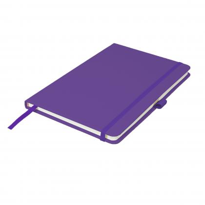 Watson A5 Budget Lined Soft Touch PU Notebooks in Purple