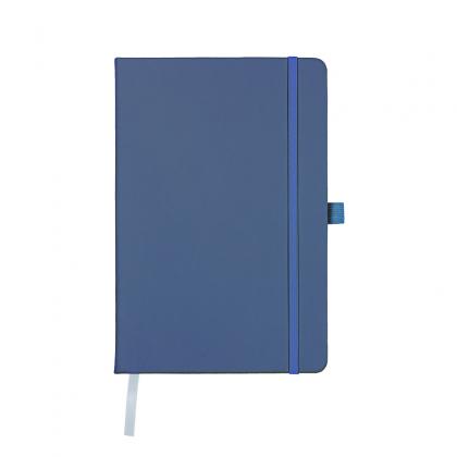 Watson A5 Budget Lined Soft Touch PU Notebooks in Blue