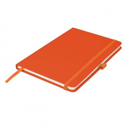 Watson A5 Budget Lined Soft Touch PU Notebooks in Orange