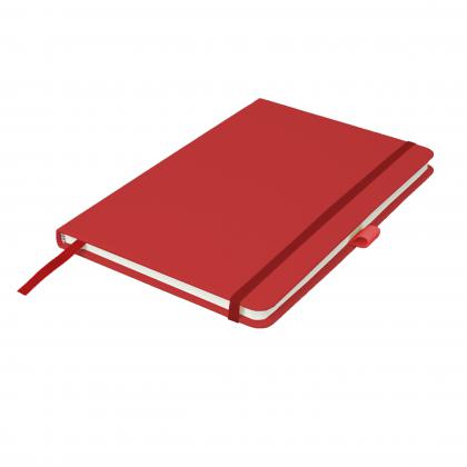 Watson A5 Budget Lined Soft Touch PU Notebooks in Red