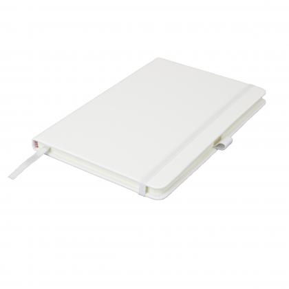 Watson A5 Budget Lined Soft Touch PU Notebooks in White