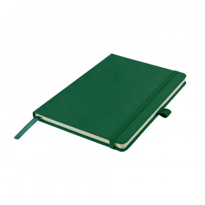 Watson A5 Budget Lined Soft Touch PU Notebook in Green