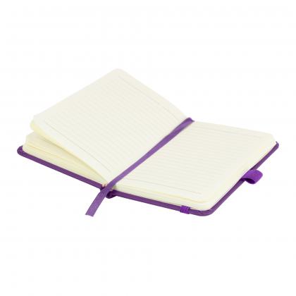 Moriarty A6 Lined Soft Touch PU Notebook in Purple