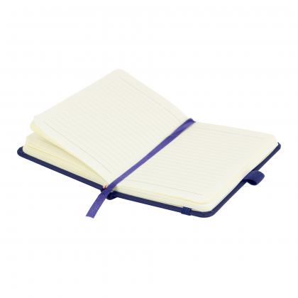 Moriarty A6 Lined Soft Touch PU Notebook in Navy