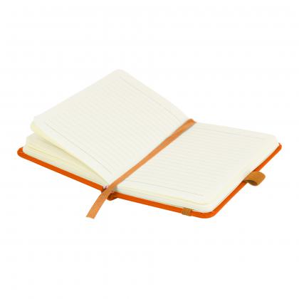 Moriarty A6 Lined Soft Touch PU Notebook in Orange