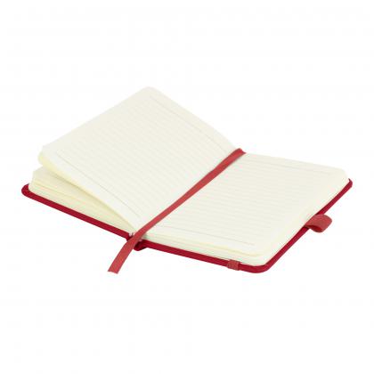 Moriarty A6 Lined Soft Touch PU Notebook in Red