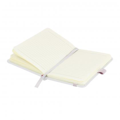 Moriarty A6 Lined Soft Touch PU Notebook in White