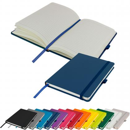 Dimes A5 Lined Soft Touch PU Notebook in Navy