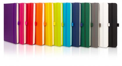 Dimes A5 Lined Soft Touch PU Notebook in Navy