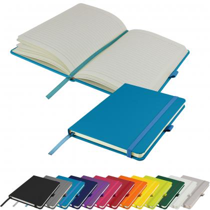 Dimes A5 Lined Soft Touch PU Notebook in Teal
