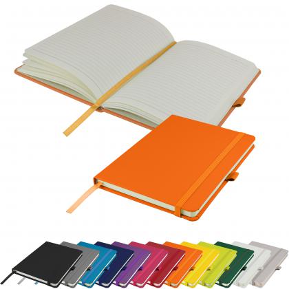 Dimes A5 Lined Soft Touch PU Notebook in Orange