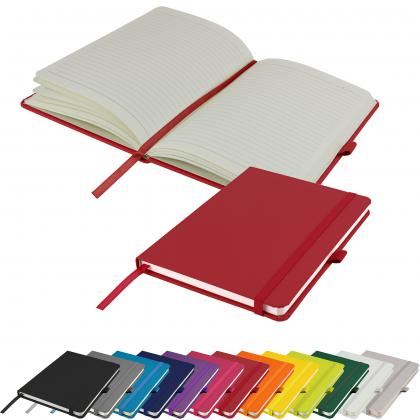 Dimes A5 Lined Soft Touch PU Notebook in Red