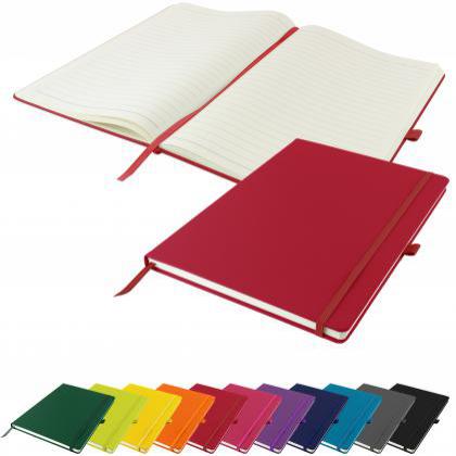 Dunn A4 PU Soft Feel Lined Notebook in Red