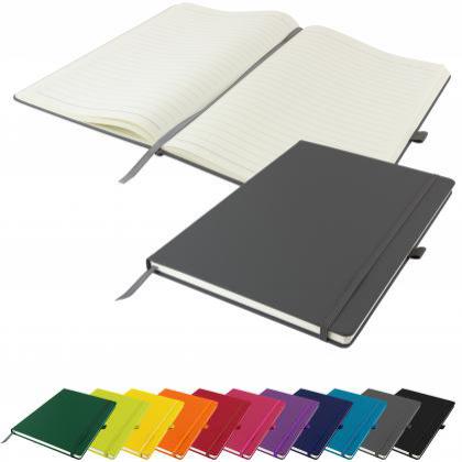 Dunn A4 PU Soft Feel Lined Notebook in Grey