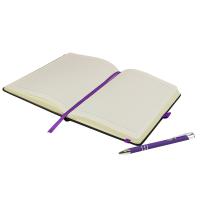 DeNiro A5 Notebook and Pen Set in Purple