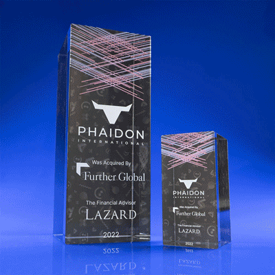 Crystal Glass Rectangle Award or Trophy