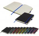 DeNiro A5 Lined Soft Touch PU Notebook in Navy