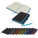 DeNiro Edge A5 Notebook and Pen Set in Cyan