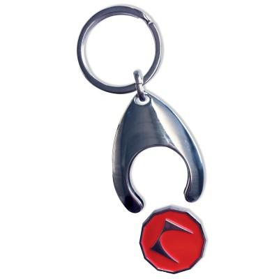 Wishbone Trolley Coin Keyring - Enamelled